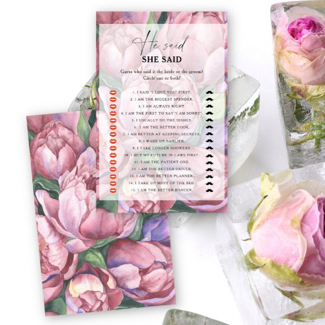 Peony roses - Il dit qu'elle a dit le jeu de douch (Créateur téléchargé)