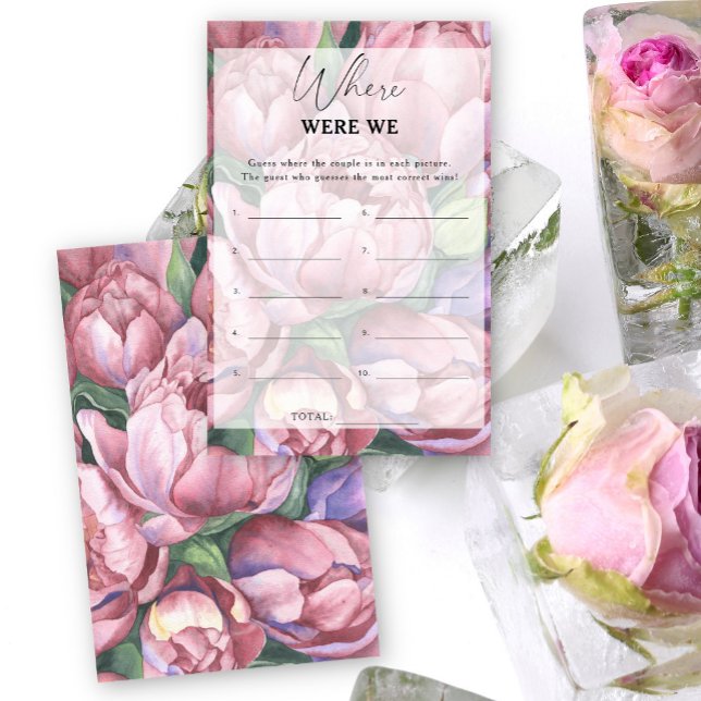 Peony roses - Où étions-nous le jeu de douche nupt (Créateur téléchargé)