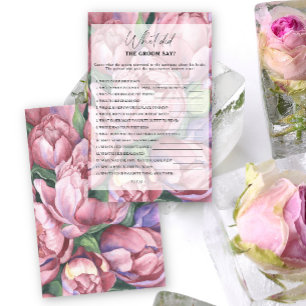 Peony roses - Que a dit le marié jeu de mariage