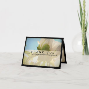 Peony Vintage Photo Sympathie Merci Note Card 3