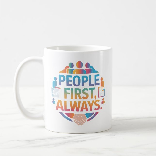 People First Always HR Admin Motivational Mug (Gauche)