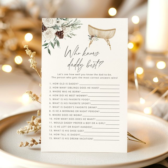 Pépinière à feuillage persistant Qui connaît papa  (Créateur téléchargé)