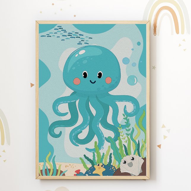 Pépinière d'Octopus Imprimer Poster de la salle po (Créateur téléchargé)