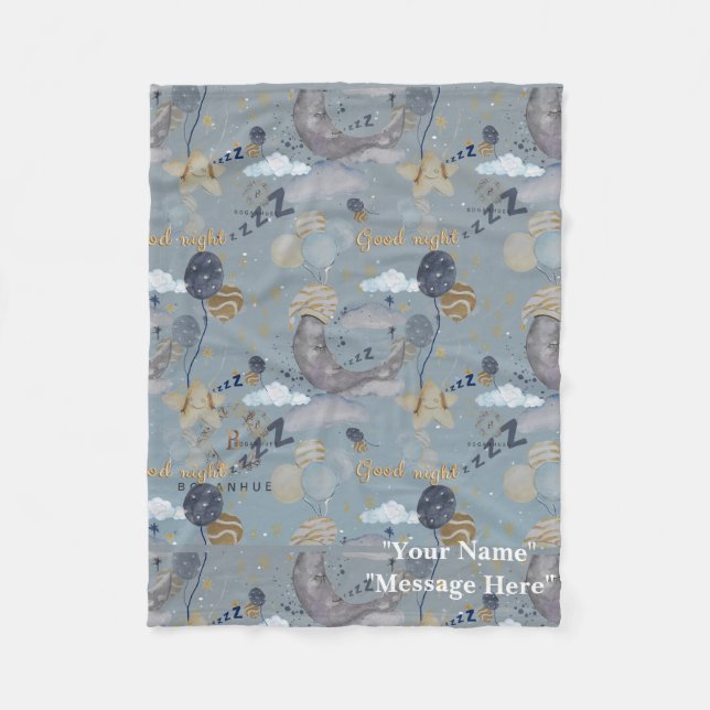 Pépinière florale Imprimée polaire Couverture bébé (Devant)