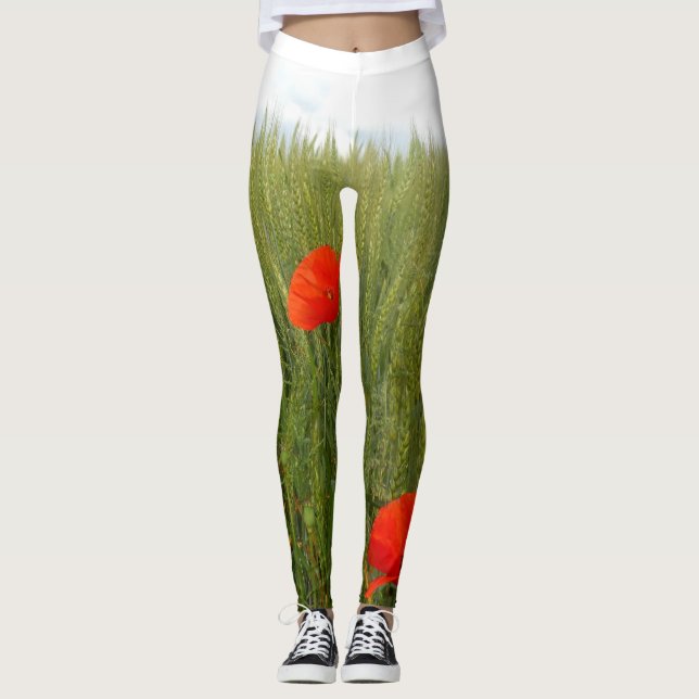Pépites dans un champ de blé Leggings (Devant)