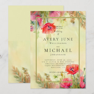 Pépites d'aquarelle Invitation de mariage du print