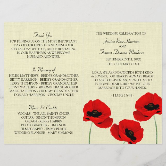 Pépites d'aquarelle rouge Collection de Mariages f (Devant)