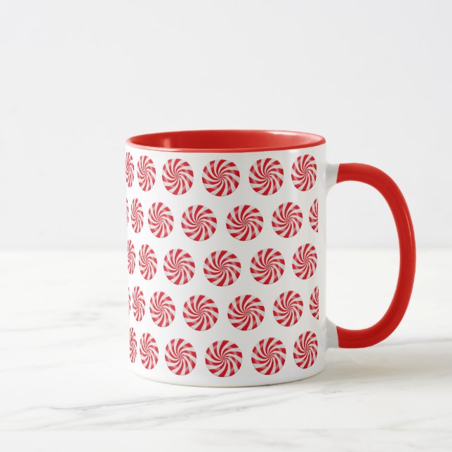 Peppermenthe dure Candy Design Café Mug (Droite)