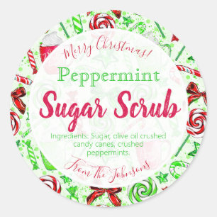 Peppermint de Noël Parfumé sucre Étiquettes