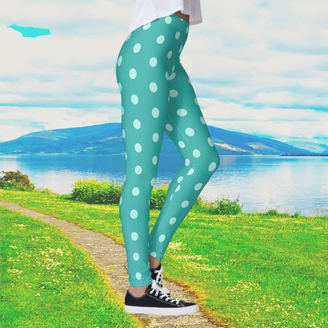 Peppermint Polka Dot Dot Dot Dames Leggings (Créateur téléchargé)