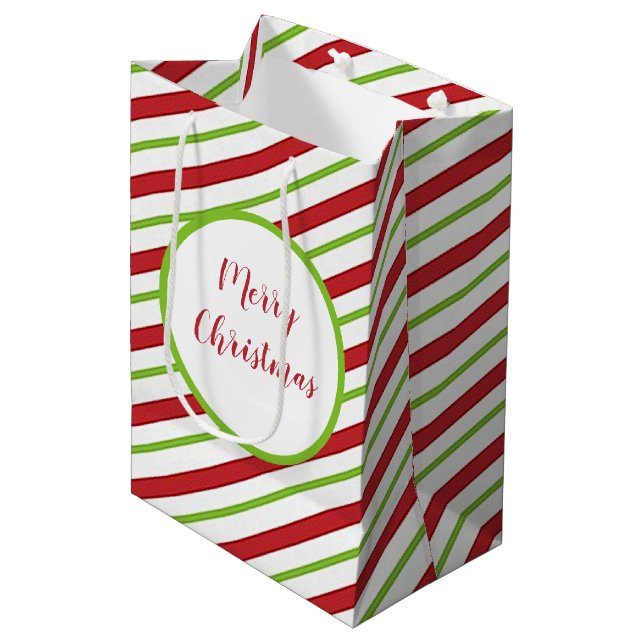 Peppermint stripes Cadeau Sac (Devant Angle)