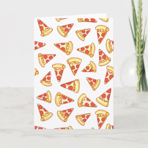 Pepperoni Pizza Dessin Motif Carte de voeux