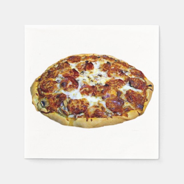 "Pepperoni Pizza" serviettes en papier design (Devant)