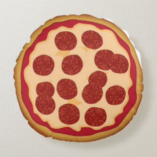 Pepperoni ronde Coussin de pizza avec micro-ondes