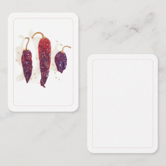 PEPPERS CHILI 2.5x3.5 Carte plate II (Devant / Derrière)