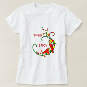 Peppers Fiesta Chili Dames T-shirt doux épicé