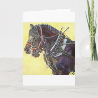 Percheron Carte de voeux de l'équipe de cheval