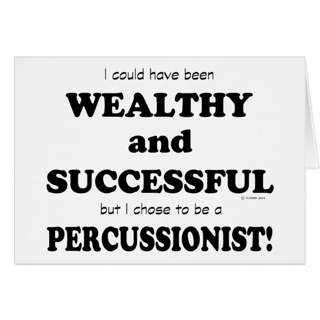 Percussionniste riche et prospère (Devant horizontal)