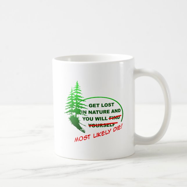 Perdez-vous dans la forêt Mug drôle (Droite)