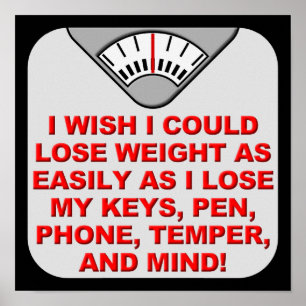Perdre du poids et mon esprit drôle affiche pancar