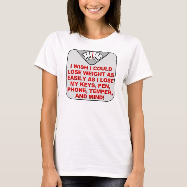 Perdre du poids et mon esprit drôle T-Shirt Tees (Devant)