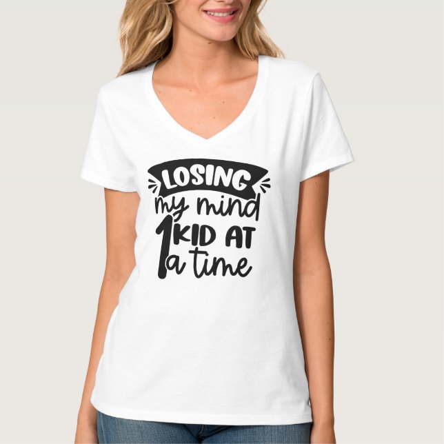 Perdre l'esprit humoristique maman T-shirt (Devant)