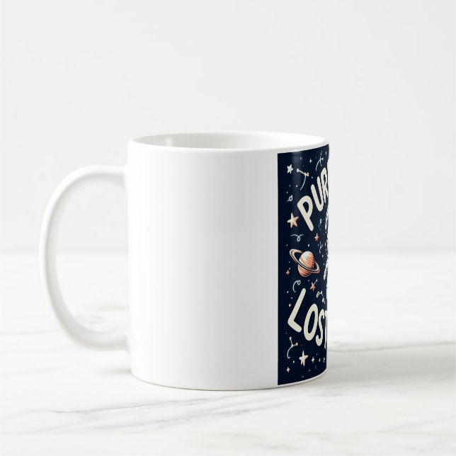 Perdu pure dans l'espace Cute Cat Astronaut Mug (Gauche)