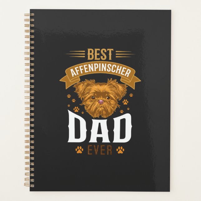 Père Affenpinscher empreintes de pattes de chien v (Devant)