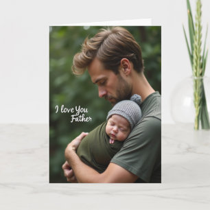 Père aimant carte d'art pour bébé