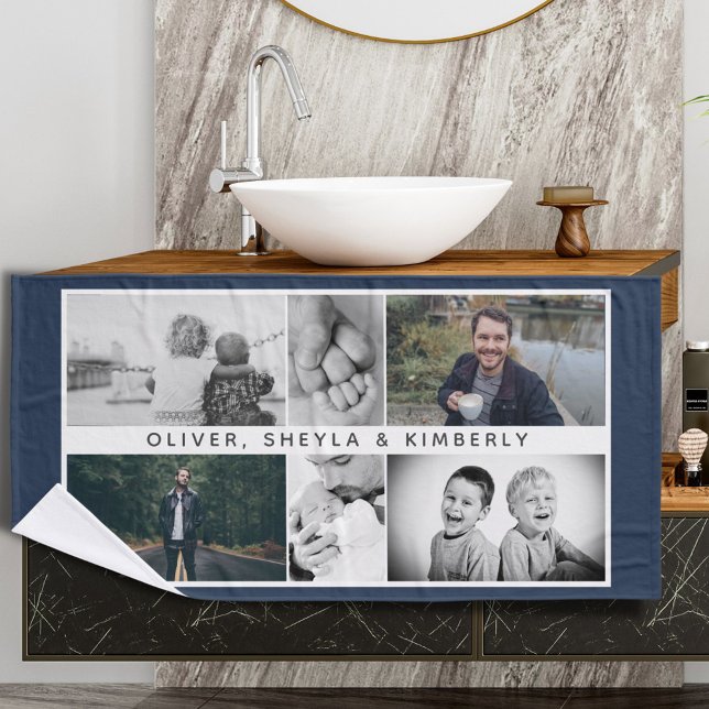 Père avec enfants Famille Papa 6 Photo Collage (Créateur téléchargé)