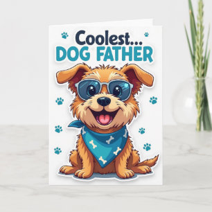 Père Chien Lunettes de soleil Carte de Dessin Anim