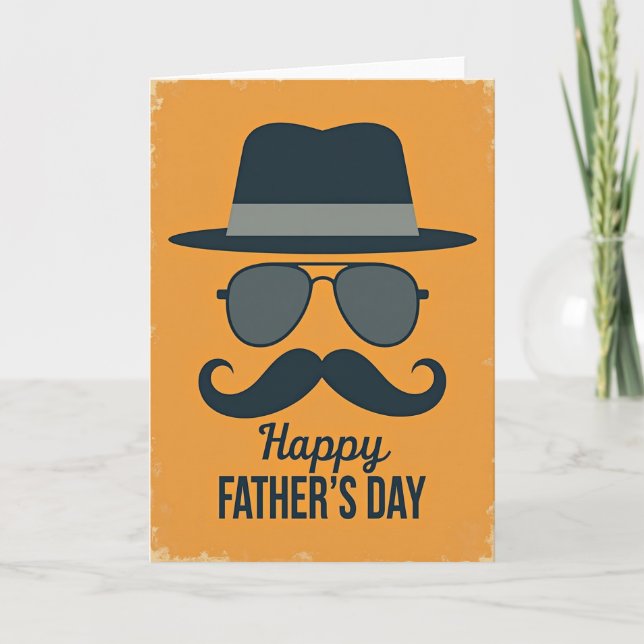 Père Cool Silhouette Carte pour Papas (Devant)