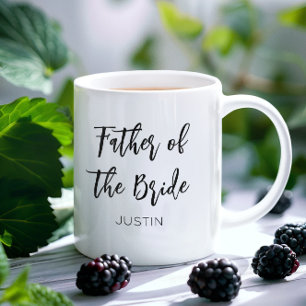 Père de la mariée Black White Mariage Mug
