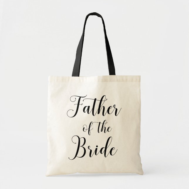 Père de la mariée. Sac de mariage noir et blanc (Devant)