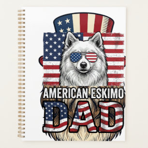 Père Esquimau Américain Patriotique Chien Vintage