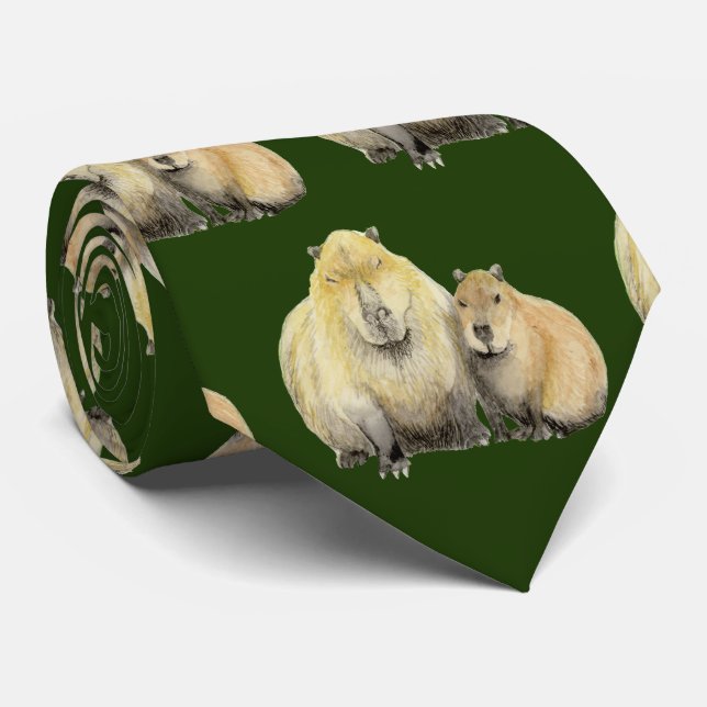 Père et bébé Cravate Capybara (Roulé)