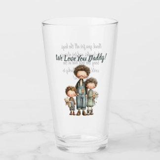 Père et enfants Verre personnalisé pour la fête de