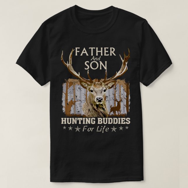 Père et Fils Chasse Buddies Pour La Vie T-shirt Gi (Design devant)