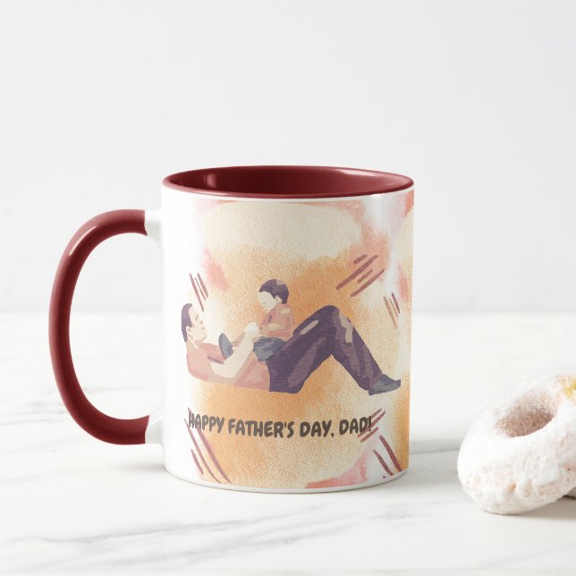PÈRE ET FILS MOMENT PRÉCIEUX Mug (Avec donut)