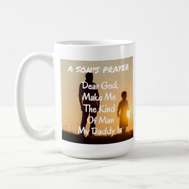 Père, Fils Prier Café Mug (Gauche)