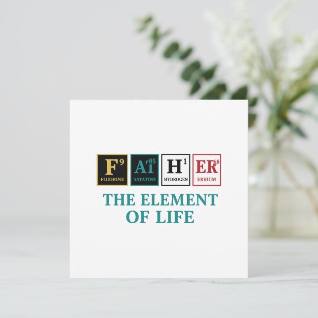 PÈRE - L'élément de vie | Tableau périodique (Debout devant)