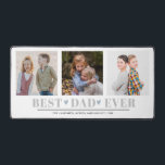 PÈRE MEILLEUR PAPA JAMAIS collage 3 Photo Coeurs B<br><div class="desc">Surprenez votre père avec ce tapis de bureau significatif! ! Créez un doux souvenir parfait pour DAD pour Noël ou Fête des pères avec ce design extraordinaire en utilisant trois (3) de vos photos préférées et message personnalisé. "Best DAD Ever" apparaît le long du fond dans des lettres grises délicates...</div>