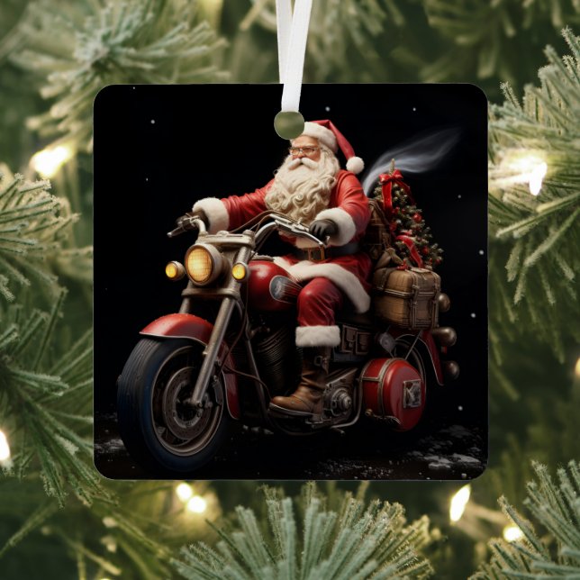 Père Noël à bord d'un ornement de Noël Harley (Insitu)