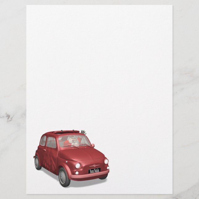 Père Noël À Fiat 500 (Devant)