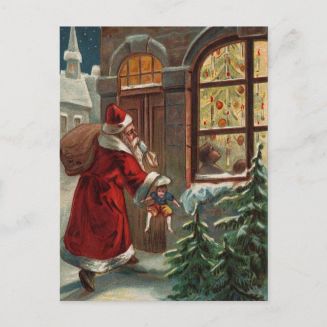 Père Noël à la carte postale de la porte (Devant)