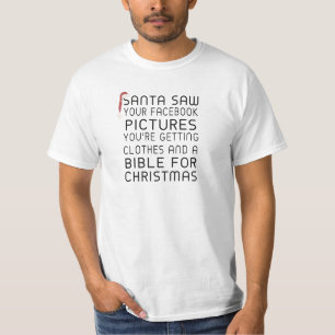 Père Noël a vu le T-shirt de vos de Facebook