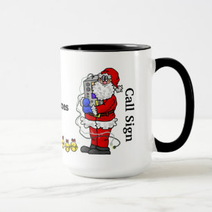 Père Noël Accroche Radio Christmas Mug