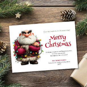 Père Noël agacé, carte de vœux numérique de Noël f