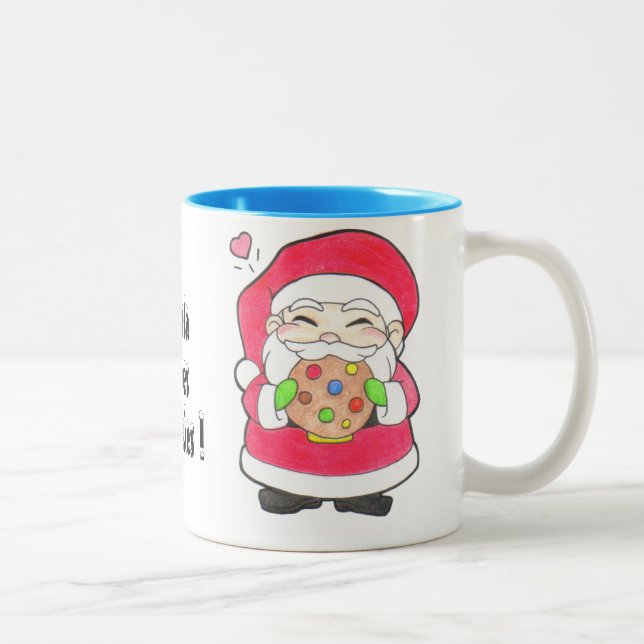 Père Noël aime les cookies Mug (Droit)
