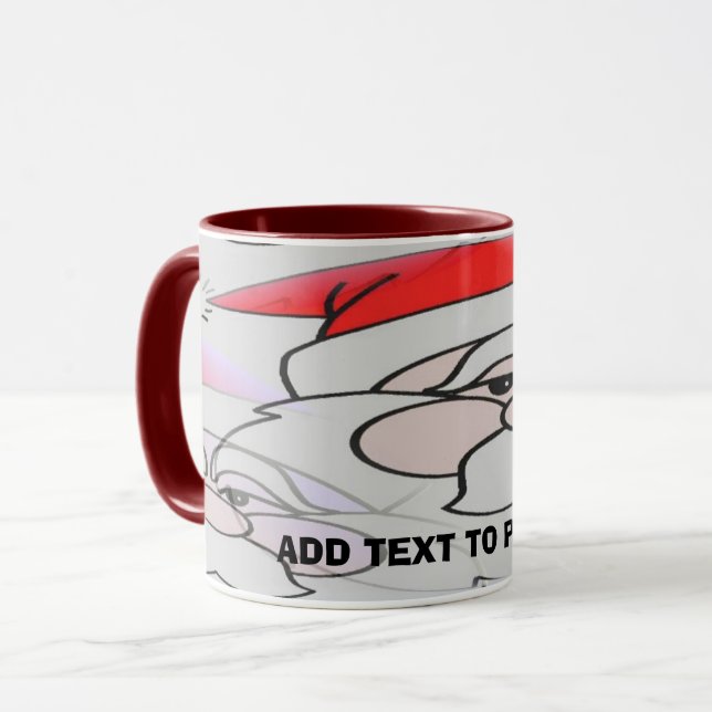 Père Noël, ajoutez du texte  Mug (Devant gauche)